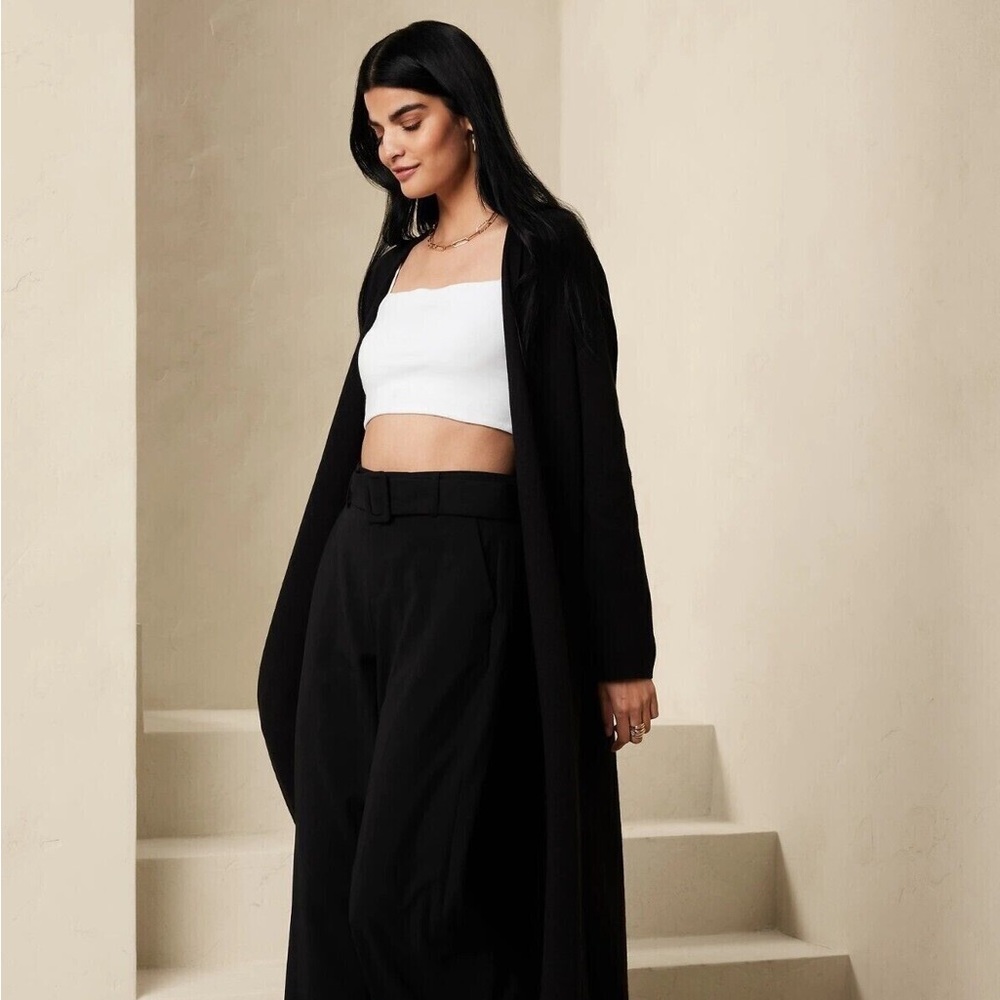 Banana Republic duster style sweater jacket (black XS)